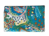 Boho Turquoise Paisley Cotton Fabric